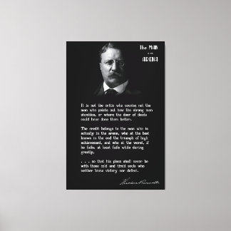 Roosevelt's MAN in the ARENA Speech 2 Canvas Print