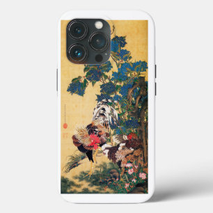 Rooster and Hen with Hydrangeas by Ito Jakuchu iPhone 13 Pro Case