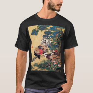 Rooster and Hen with Hydrangeas by Ito Jakuchu T-Shirt