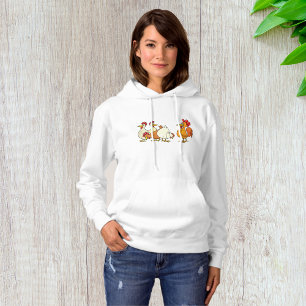 Rooster And Hens Hoodie