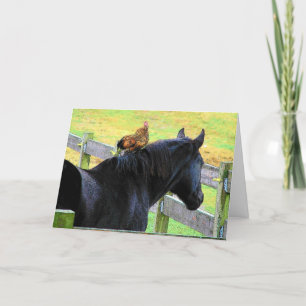 Rooster And Mare, You Are My Best Friend Card