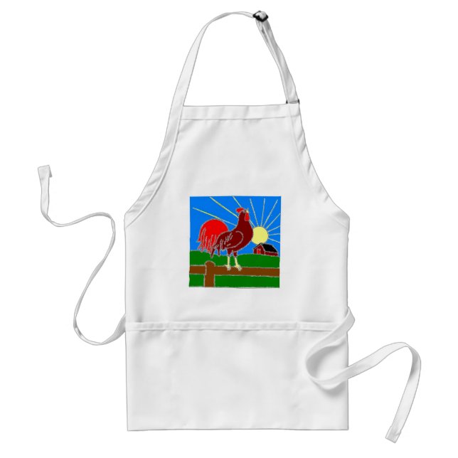rooster and sun standard apron (Front)