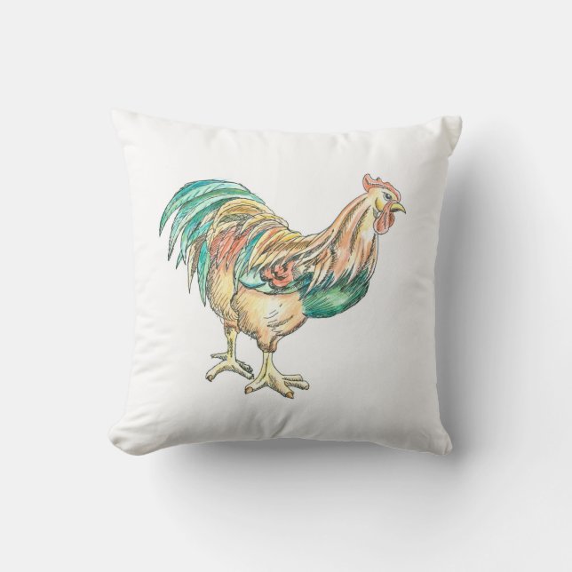 Rooster Art Cushion (Front)