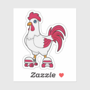 Rooster at Inline skating with Roller skates