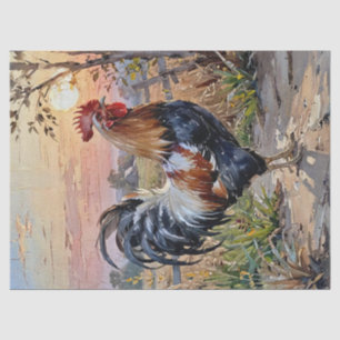 Rooster At Sunrise Tissue Paper