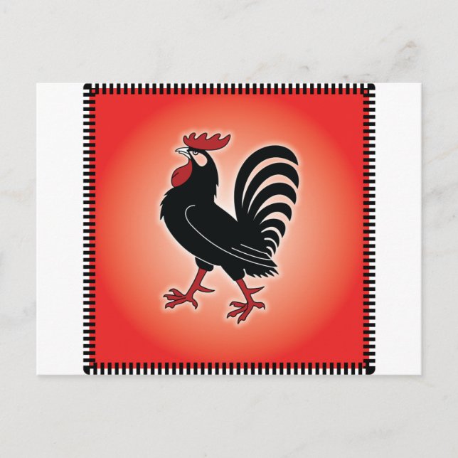 Rooster Attitude Postcard (Front)