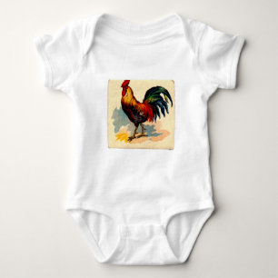 rooster baby bodysuit
