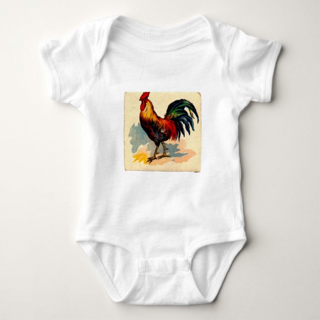 rooster baby bodysuit (Front)
