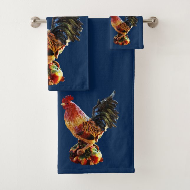Rooster Bath Towel Set (Insitu)