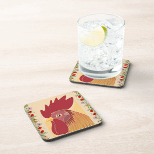 Rooster Beverage Coaster