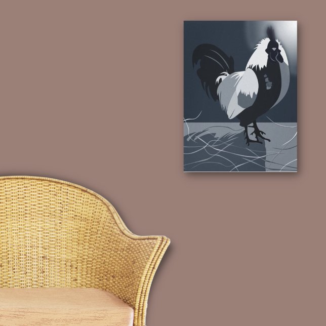 Rooster Bird Country Animal Midnight-Blue Kitchen Canvas Print (Rooster Bird Country Animal Midnight-Blue Kitchen Canvas Print, Home & Living
)