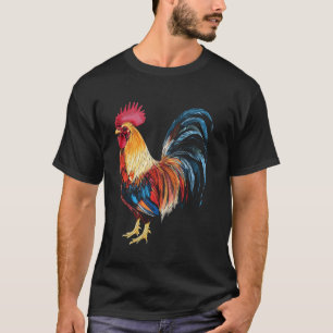 Rooster Bird Lover Chicken Hen Farmer Graphic Desi T-Shirt