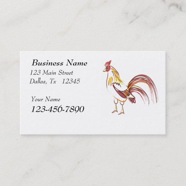 Rooster Business Card (Front)