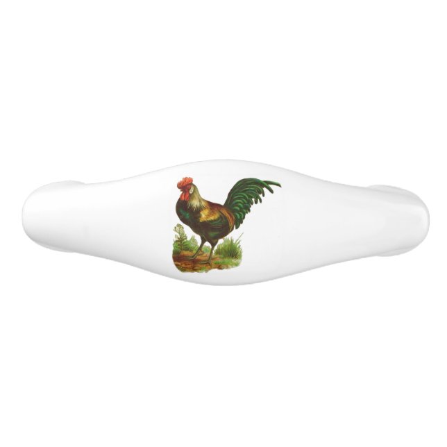 Rooster Ceramic Drawer Pull (Front)