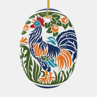 Rooster Ceramic Tree Decoration