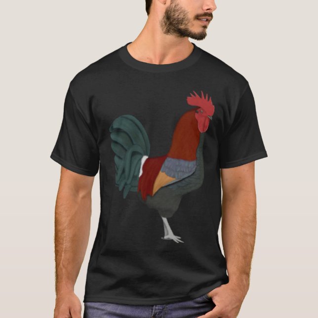 Rooster Chicken Bird Bird Birdwatcher Animal Biolo T-Shirt (Front)