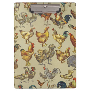 Rooster Chicken Farm Country Animal Clipboard