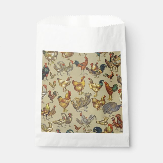 Rooster Chicken Farm Country Animal Favour Bags (Front)