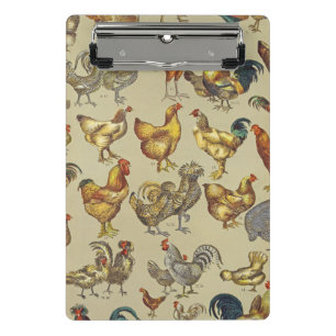 Rooster Chicken Farm Country Animal Mini Clipboard