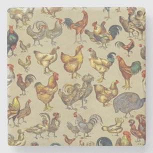 Rooster Chicken Farm Country Animal Stone Coaster