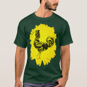 Rooster Chicken Farmer Motif colourful Farm Animal T-Shirt
