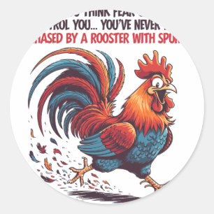 Rooster Chicken Fighting Gamefowl Cokfight Bird  Classic Round Sticker
