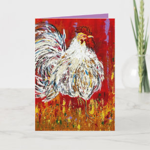 Rooster Chicken Greeting Card