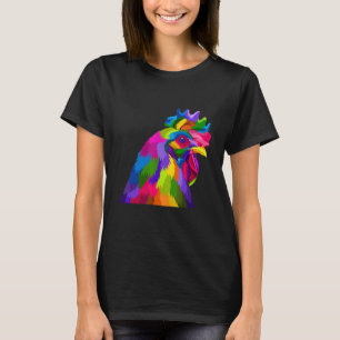 Rooster Chicken Multicolor T-Shirt