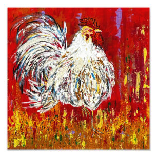 Rooster Chicken Print