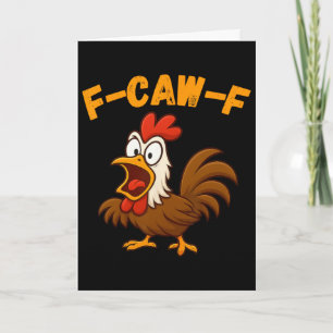 Rooster Chicken Shirt Funny Rnyard Cartoon _1 Card
