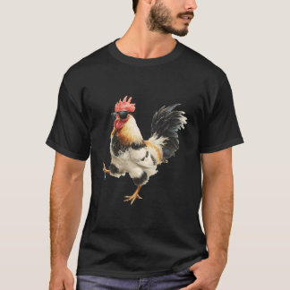 Rooster Chicken Sunglasses Chicken Rooster with Su T-Shirt
