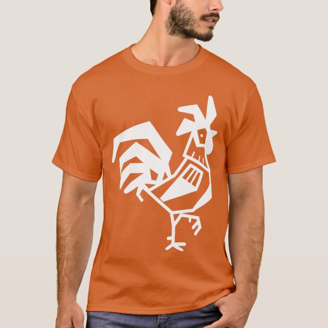 Rooster Chickens Bird retro T-Shirt (Front)