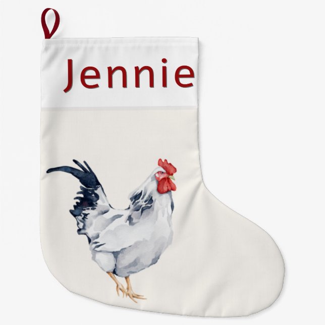 Rooster Christmas Stocking (Front)