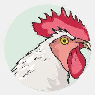 Rooster Classic Round Sticker