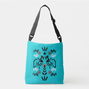 Rooster Cockerel Nordic Scandinavian Folk Art Crossbody Bag