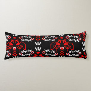 Rooster Cockerel Scandinavian Folk Art Body Cushion