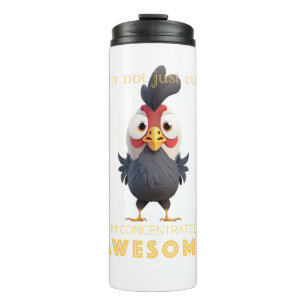 Rooster Concentrated Awesome Cute Adorable Funny  Thermal Tumbler