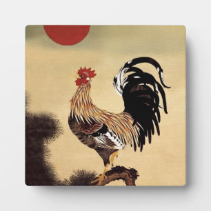 Rooster Crowing by Ito Jakuchu Plaque