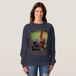 Rooster Crowing Farm Animal Personalised Sweatshirt