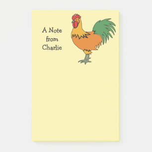 Rooster custom Post-It notes