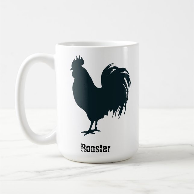 Rooster Customisable  Coffee Mug (Left)