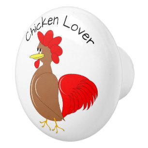 Rooster Design Personalised Ceramic Knob