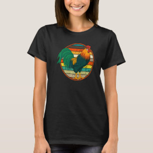 Rooster Distressed Retro Vintage Chicken Farm Poul T-Shirt
