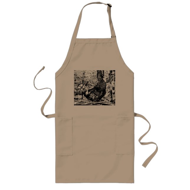 Rooster drawing printed on Apron (Front)