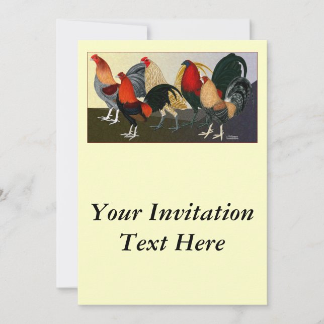 Rooster Dream Team Invitation (Front)