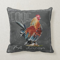 Rooster Eggs On Chalkboard