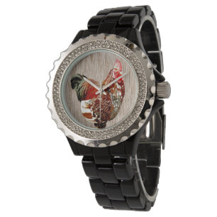 Rooster Extrovert, Rhinestone Watch
