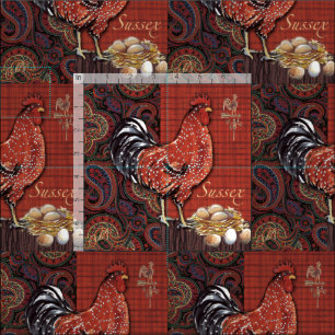 Rooster Fabric