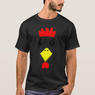 Rooster Face Chicken Halloween Costume Funny Farm  T-Shirt