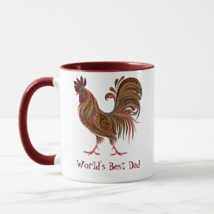 Rooster Farm Chicken World's Best Dad Mug